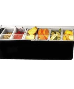 Brand new ⭐ Bars 6 Pint Condiment Holder With Angled Face & Ice Compartment ✨ -Cheap Bars Store 6 pint condiment holder large face front bpc 800x