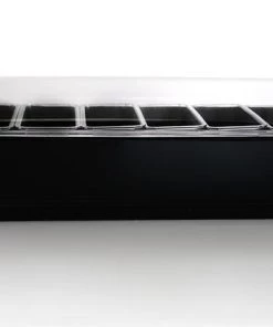 Outlet ✔️ Bars Roll Top Condiment Holder With Six 1 Quart Inserts 👏 -Cheap Bars Store 6 quat roll top condiment trays granishes holder black 2 800x