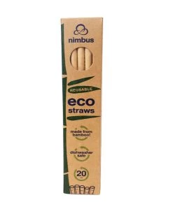 Brand new 🛒 Bars Bamboo Eco-Friendly Reusable Straws - Pack Of 20 🎁