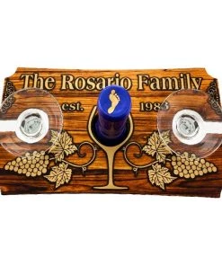 Hot Sale 💯 Bars CUSTOMIZABLE WOODEN WINE GLASS CADDY - RUSTIC WOOD FAMILY 😍 -Cheap Bars Store WINE CADDY WOOD GLASS 800x