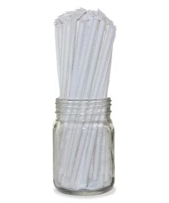 Promo 👏 Bars Eco Friendly Wrapped Paper Straws - (200 Pack) ✔️
