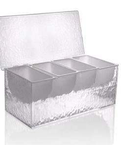 Outlet 🛒 Bars BarConic® 4-Pint Acrylic Condiment Holder W/ Ice Compartment 🧨