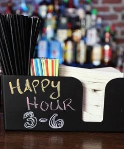 Outlet 👍 Bars Bar Caddies - 5 Compartment 😀 -Cheap Bars Store bar napkin straw caddy bar supplies chalk 800x