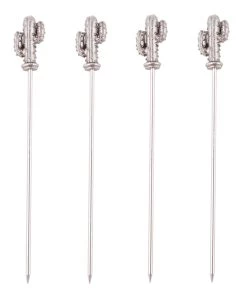Cheapest ❤️ Bars Cocktail Picks - Cactus - Set Of 4 😀