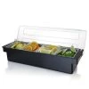 New ⌛ Bars Black Condiment Holder With Ice Compartment 👍