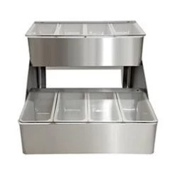 Wholesale ✨ Bars Double Decker Condiment Holder - Stainless Steel - 8 Pint 🤩 -Cheap Bars Store condiment holder double layer 250bpc 2 800x