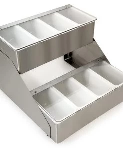 Wholesale โจ Bars Double Decker Condiment Holder - Stainless Steel - 8 Pint ๐คฉ