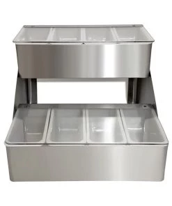 Wholesale ✨ Bars Double Decker Condiment Holder - Stainless Steel - 8 Pint 🤩 -Cheap Bars Store condiment holder double layer 800bpc 2 1 800x
