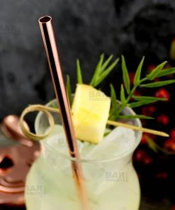 Best Pirce 🛒 Bars Olea™ Copper Plated Cocktail Straw 🤩 -Cheap Bars Store copper metal straw bpc 5 800x