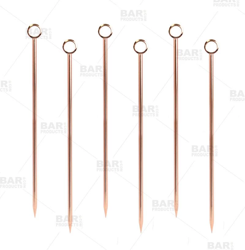 Outlet 🛒 Bars Copper Plated - Cocktail Picks (6) ❤️ 1 Outlet 🛒 Bars Copper Plated - Cocktail Picks (6) ❤️