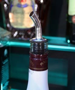 Best deal ⭐ Bars Curved Jet Metal Pourer 🔔 -Cheap Bars Store curved jet pourer on bottle 1 800x