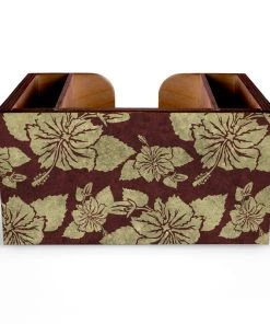 Outlet 🔔 Bars Maroon Rustic Hibiscus Wooden Bar Caddy 🎁