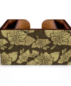 Deals ✨ Bars Earth Tone Rustic Hibiscus Wooden Bar Caddy 😍