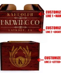 Best Pirce 💯 Bars Wooden Bar Caddy - Brewing Company - Customizable 💯 -Cheap Bars Store custom wood caddy brewing web 5 800x