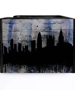 Outlet 💯 Bars City Scene Wooden Bar Caddy 🔥 -Cheap Bars Store custom wood caddy city web side 800x