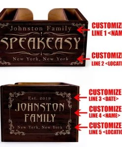 Buy ✔️ Bars Speakeasy Wooden Bar Caddy - CUSTOMIZABLE 🎉 -Cheap Bars Store custom wood caddy speakeasy web 5 800x