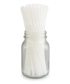 Discount 🎁 Bars Biodegradable Clear PLA Straws - 8 1/4" - 100 Pack 🔥