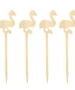 Top 10 💯 Bars BarConic® Wooden Flamingo Cocktail Picks - 100 Pack ✨