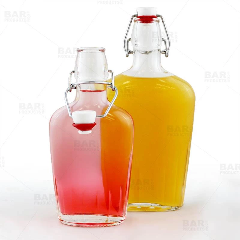 Wholesale 🧨 Bars Swing Top Glass Bottle - Clear Flask - 8.5 Or 17 Ounce ✔️ 4 Wholesale 🧨 Bars Swing Top Glass Bottle - Clear Flask - 8.5 Or 17 Ounce ✔️ - Image 4