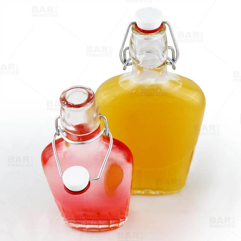 Wholesale 🧨 Bars Swing Top Glass Bottle - Clear Flask - 8.5 Or 17 Ounce ✔️ 5 Wholesale 🧨 Bars Swing Top Glass Bottle - Clear Flask - 8.5 Or 17 Ounce ✔️ - Image 5