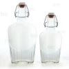 Wholesale 🧨 Bars Swing Top Glass Bottle - Clear Flask - 8.5 Or 17 Ounce ✔️