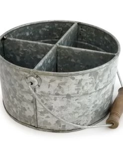 Flash Sale 🔥 Bars Round Galvanized Metal Bar Caddy 🛒