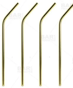 Budget 💯 Bars Cocktail Straws - Gold Plated - (4) 👍