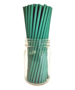 Budget ⌛ Bars BarConic® "Eco-Friendly" Paper Straws - 7 3/4" Solid Green - 100 Pack 😀