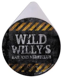 Discount 🎁 Bars ADD YOUR NAME - Custom Hazard Grunge Glass Rimmer Lid 🔔