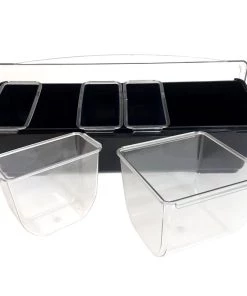 Cheap โญ Bars Condiment Holder With (4) 1-Quart Inserts And 2-Quart Fruit Trays - Black ๐
