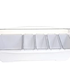 Promo 🤩 Bars Condiment Holder With (4) 1-Quart Inserts And 2-Quart Fruit Trays - White 😍 -Cheap Bars Store holder white1 800x