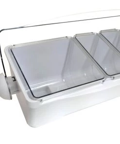Promo 🤩 Bars Condiment Holder With (4) 1-Quart Inserts And 2-Quart Fruit Trays - White 😍 -Cheap Bars Store holder white2 800x