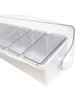Promo 🤩 Bars Condiment Holder With (4) 1-Quart Inserts And 2-Quart Fruit Trays - White 😍 -Cheap Bars Store holder white3 800x