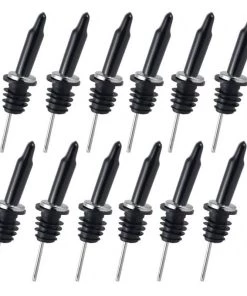 Wholesale 🤩 Bars Stainless Steel Liquor Pourers W/ Caps - BarConic® 304SS™ - 12 Pack ⭐