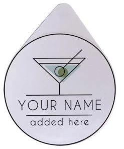 New ⌛ Bars ADD YOUR NAME - Custom Martini Glass Rimmer Lid 🌟