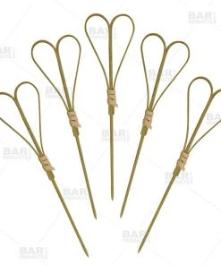Brand new ❤️ Bars BarConic® Bamboo Cocktail Picks - Heart Shaped - (Pack Of 100) ⌛