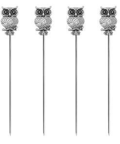 Outlet 🤩 Bars BarConic® Owl Cocktail Picks - 4 Pack 👍