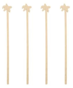 Budget 💯 Bars BarConic® Wooden Palm Tree Swizzle Sticks - 100 Pack ✔️