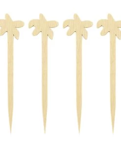 Brand new 🛒 Bars BarConic® Wooden Palm Tree Cocktail Picks - 100 Pack 😍