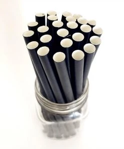 Best reviews of 😉 Bars BarConic® "Eco-Friendly" Jumbo Paper Straws - 7 3/4" Solid Black - 100 Pack 👍 -Cheap Bars Store paper straw black jumbo bpc 1 800x