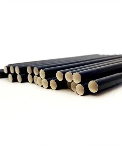 Best reviews of 😉 Bars BarConic® "Eco-Friendly" Jumbo Paper Straws - 7 3/4" Solid Black - 100 Pack 👍 -Cheap Bars Store paper straw black jumbo bpc 3 800x