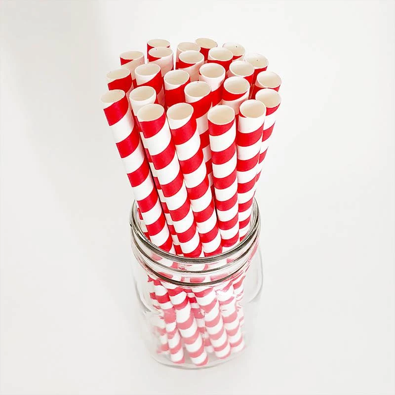 Budget 🌟 Bars BarConic® "Eco-Friendly" Jumbo Paper Straws - 7 3/4" Red Stripe - 100 Pack 😉 5 Budget 🌟 Bars BarConic® "Eco-Friendly" Jumbo Paper Straws - 7 3/4" Red Stripe - 100 Pack 😉 - Image 5