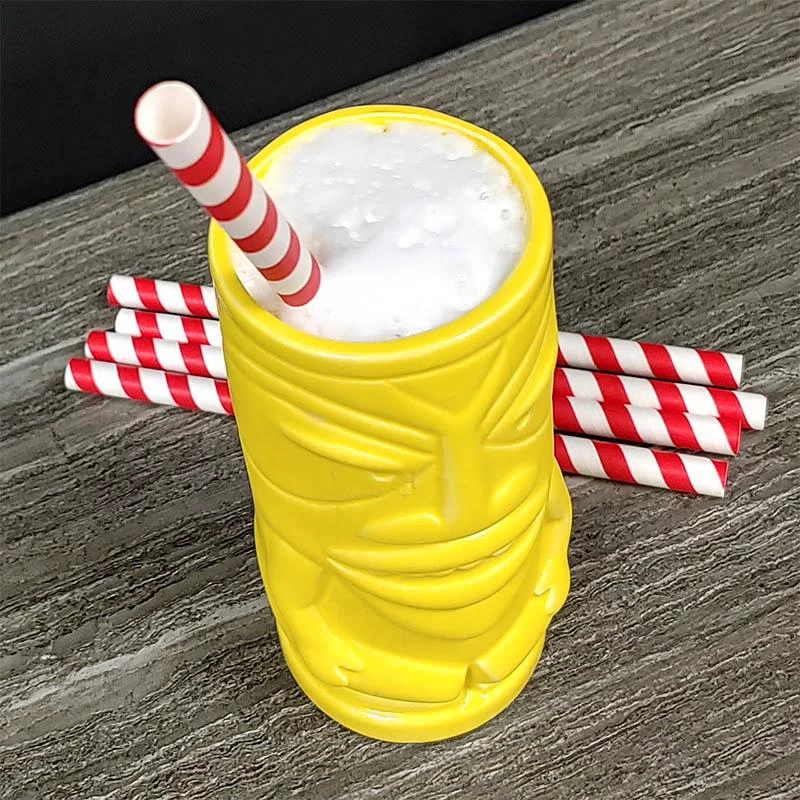 Budget 🌟 Bars BarConic® "Eco-Friendly" Jumbo Paper Straws - 7 3/4" Red Stripe - 100 Pack 😉 3 Budget 🌟 Bars BarConic® "Eco-Friendly" Jumbo Paper Straws - 7 3/4" Red Stripe - 100 Pack 😉 - Image 3