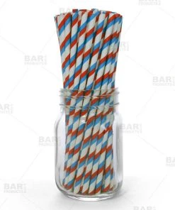 Cheapest 👏 Bars BarConic® USA Paper Straws - 100 Pack 🔔