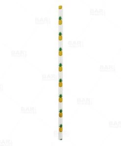Flash Sale ✔️ Bars BarConic® Biodegradable Pineapple Pattern Paper Straws - 7 3/4" - 100 Pack 💯 -Cheap Bars Store paper straws pineapple bpc 1 800x