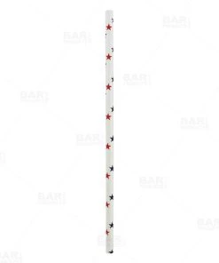 Promo ❤️ Bars BarConic® Biodegradable American Stars Pattern Paper Straws - 7 3/4" - 100 Pack 🌟 -Cheap Bars Store paper straws stars bpc 1 800x