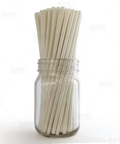 Best Pirce ⌛ Bars BarConic® Biodegradable White Paper Straws - 7 3/4" - 100 Pack 😀