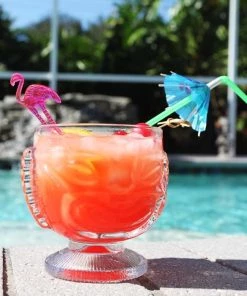 Hot Sale 😉 Bars BarConic® Drink Stirrer – Flamingo 💯 -Cheap Bars Store pink flamingo drink swizzle stick pool cocktail 2 800x