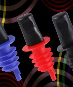 Promo 😍 Bars Plastic W/ Dust Cap Liquor Pourers - Packs Of 12 - Color Options 😍 -Cheap Bars Store plastic pourers w dust cap row 800x