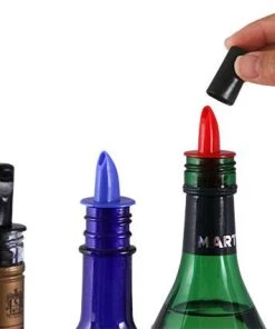 Promo 😍 Bars Plastic W/ Dust Cap Liquor Pourers - Packs Of 12 - Color Options 😍